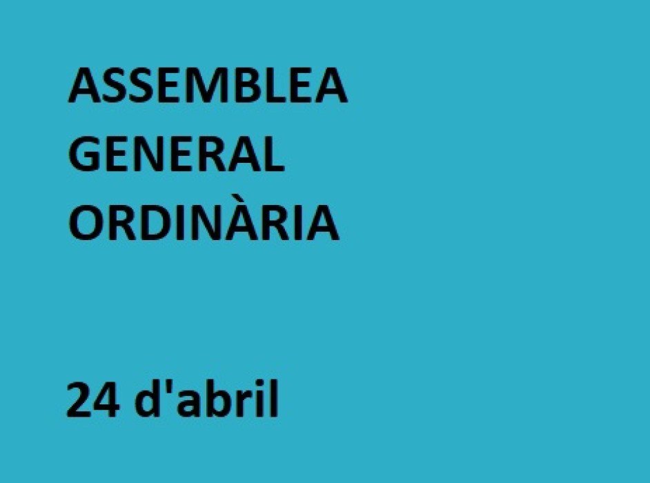 Assemblea General Ordinària Enginyers Garraf-Penedès, 24 d'abril